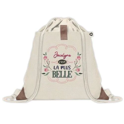 Sac à dos avec pochette Jocelyne la plus belle | Sac de Gym et Sport, Sac Doudou Enfant Cadeau Fête des Mères Anniversaire Soeur