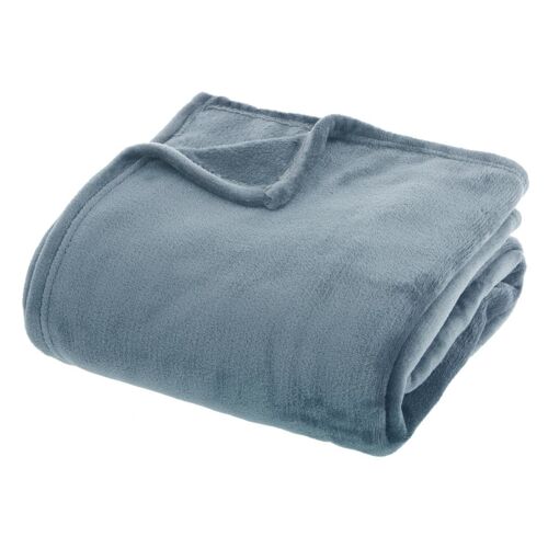 Plaid Doux Uni "Flanel" 180x230cm Orage
