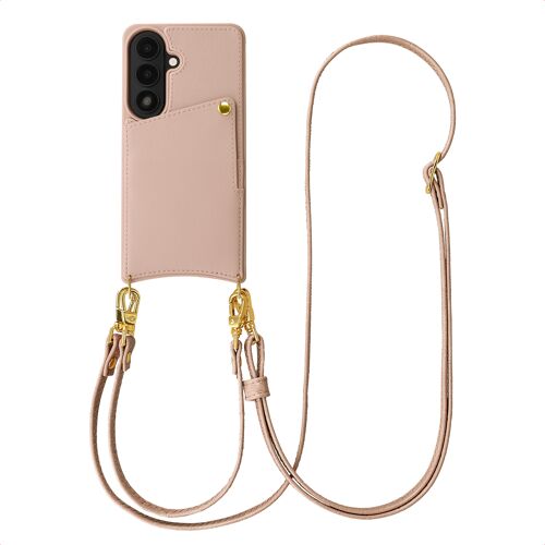 Selencia Coque de télephone Nova avec cordon et porte-cartes Samsung Galaxy S26 Dusty Rose