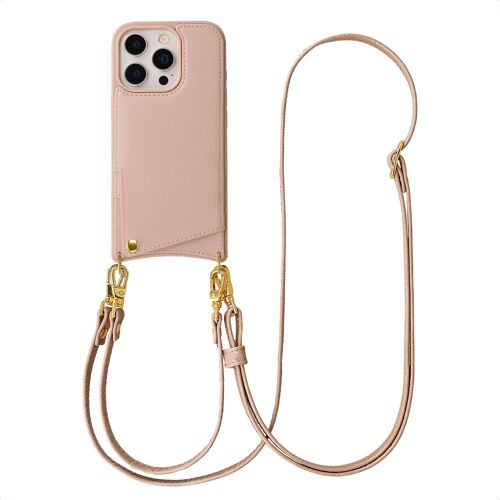 Selencia Coque de télephone Nova avec cordon et porte-cartes iPhone 16 Pro Dusty Rose