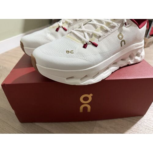 On Running Cloudmonster Blanc/Bordeaux – Neuves Avec Boîte