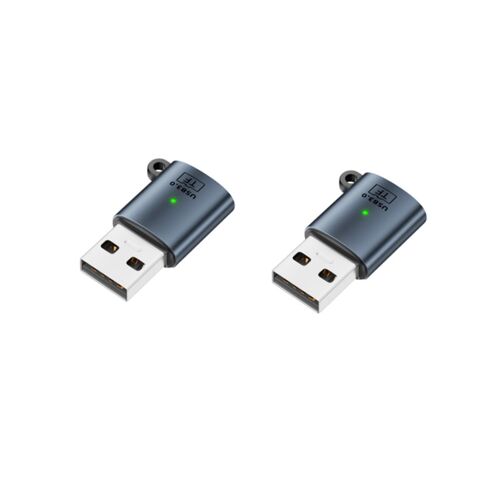 Adaptateur USB 3.0 mâle vers TF (microSD) 2-pack ¿ Lecteur aluminium+PVC haute vitesse, compatible avec Apple 17, cartes SD et appareils USB Gris foncé