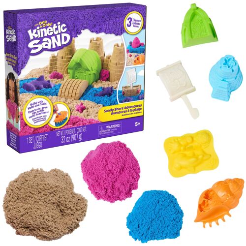 Kinetic Sand Sable Magique - Aventures Plage 907 G - Jouet Enfant