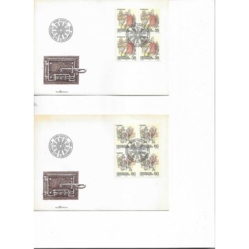 3 Enveloppes 1er Jour Bloc 4 Timbres Oblitérés Coutumes Hivernales Yt 949 À 951 Liechtenstein 1990
