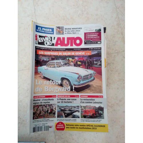 La Vie De L'Auto 1654 De 2015 Salon Geneve,Desert Valley,Classic Auto,Flanders Collection,Manic Inc,Labourier Type Tad-B,