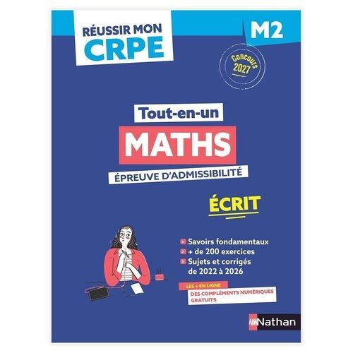 Maths Tout-En-Un M2 - Epreuve D'admissibilité Ecrit
