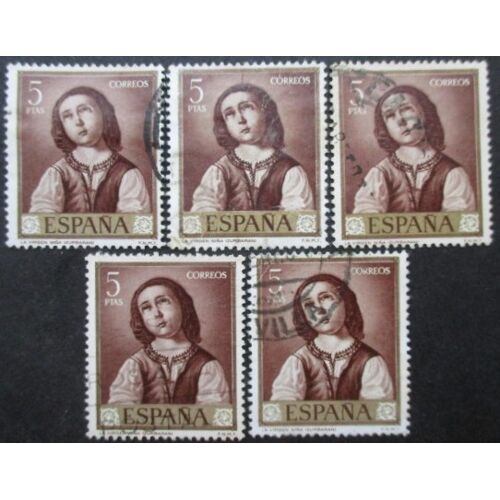 Espagne N°1091 X 5 Oblitéré