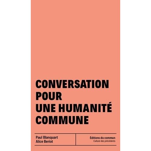 Conversation Pour Une Humanité Commune