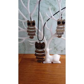 Pendentif Et Boucles D'Oreilles "Pendants" Chouette