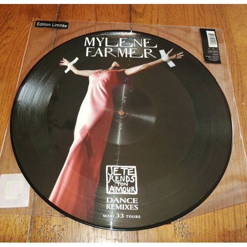 Maxi 33t 12" Picture Disc Mylene Farmer " Je Te Rends Ton Amour " 3 Versions 1999 ,Polydor Édition Limitée Dans Pochette Plastique D'Origine Avec Stickers