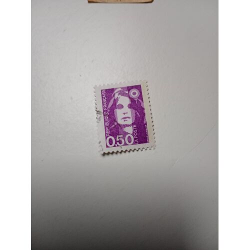 France Timbre 0,50 Yvert 2619, Type Marianne Du Bicentenaire Violet Rouge De 1990 +