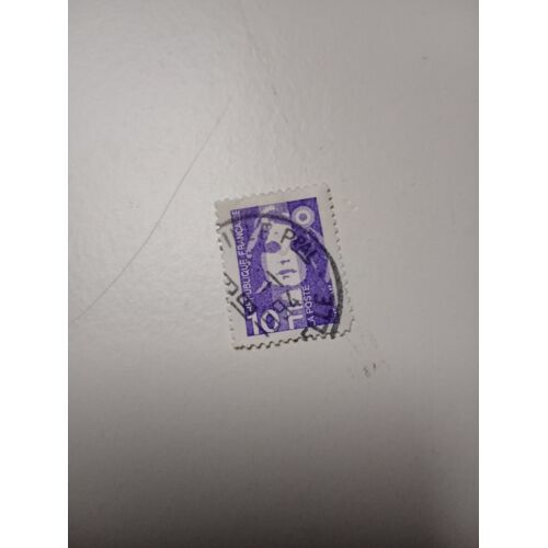 Timbre France 10f Type Marianne Du Bicentenaire Violet Yvert N°2626 De 1990 R