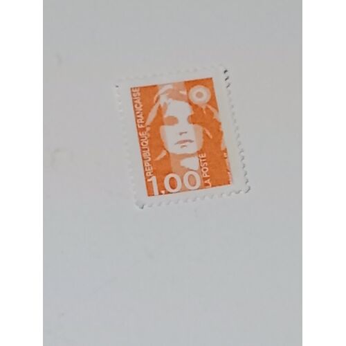 Timbre France Non Oblitéré 1,00 Yvert N°2620 Type Marianne Du Bicentenaire Orange De 1990 R