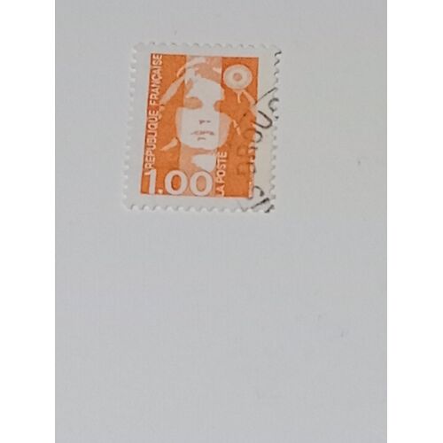 Timbre France Oblitéré 1,00 Yvert N°2620 Type Marianne Du Bicentenaire Orange De 1990 S
