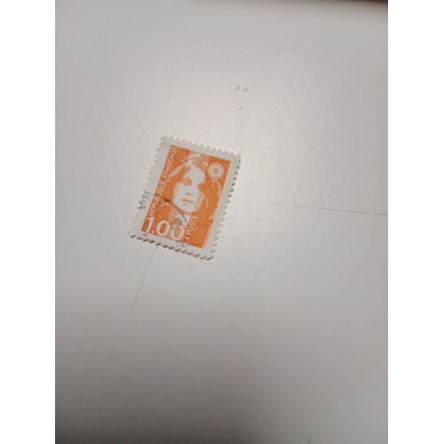 Timbre France Oblitéré 1,00 Yvert N°2620 Type Marianne Du Bicentenaire Orange De 1990
