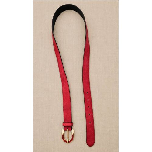Ceinture Fine Rouge – Taille 95 – Boucle Dorée
