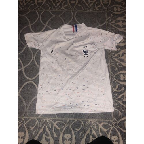 : Maillot De Foot France Blanc Extérieur - Fff 2 Étoiles Taille S Bon État