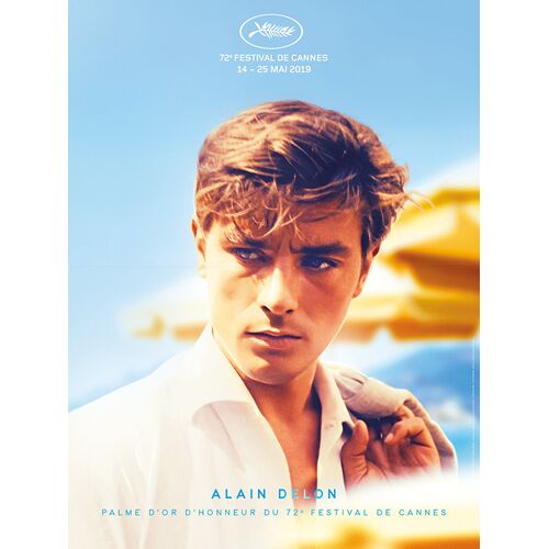 Festival De Cannes, Alain Delon (Palme D'Honneur) - 72 Ème Édition - Affiche De Cinéma Pliée - Format 40x53 Cm - 2019