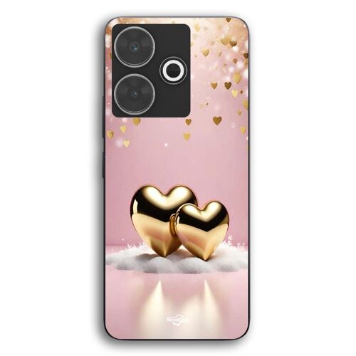 Coque Pour Xiaomi Redmi 13 coeur dorée brillant Maniacase