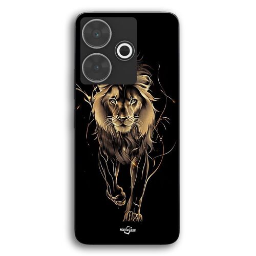 Coque Pour Xiaomi Redmi 13 Lion marche de l'âme avec aura Maniacase
