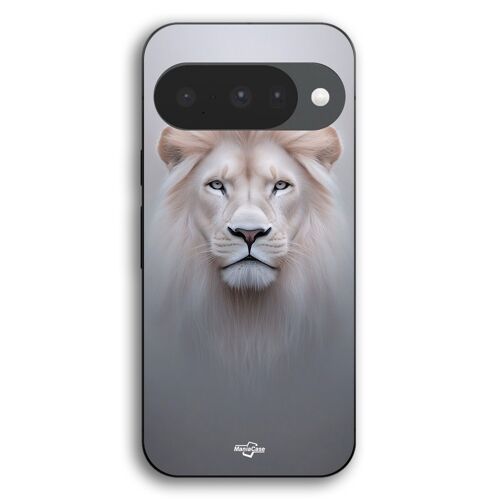 Coque Pour Google Pixel 10 Lion Blanc Maniacase