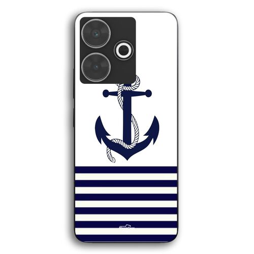 Coque Pour Xiaomi Redmi 13 Cap sur l'océan, ancre marine fond blanc Maniacase