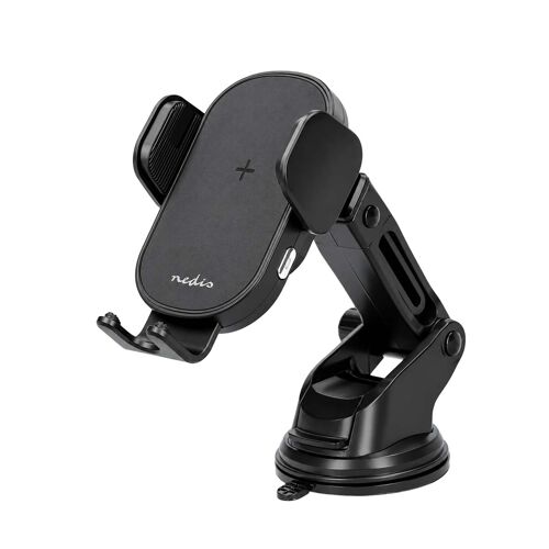 Support Voiture avec Charge Sans Fil Qi 15W pour Smartphones jusqu'à 7' Nedis Noir