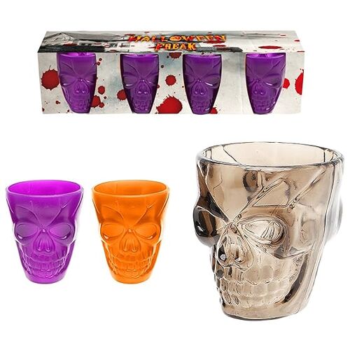 Verre À Shooter - Tête De Mort - Noir X 4 Multicolor