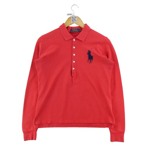 Polo Ralph Lauren Polo Manches Longues Big Pony Femme Taille L Rouge #Qwe7516