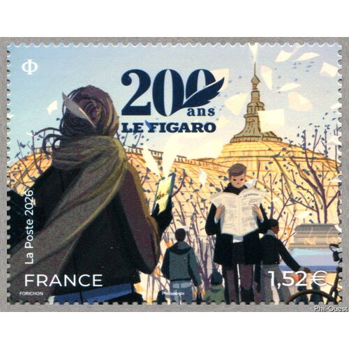 200ème Anniversaire "Le Figaro" Année 2026 N° 5947 Yvert Et Tellier Luxe