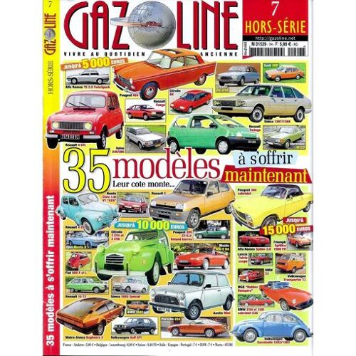 Gazoline Hors Serie 7 De 2019 Alfa 75 2.0 Twin Spark,Bx,Mercedes W123,Peugeot 404,Fuego,Renault 4 Gtl,Twingo 1,Saab 900,Austin Mini,Bmw 1502,Honda Civic 1.6i Vt,Matra Baghera,Mazda Mx5 Na,Opel Manta B