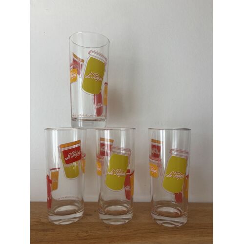 Ensemble De 4 Verres Décor Bocaux Le Parfait