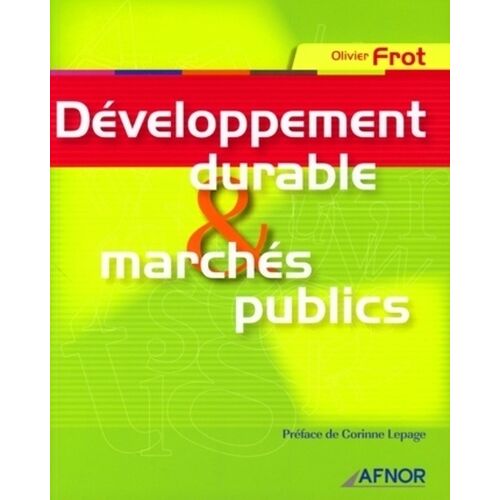Développement Durable Et Marchés Publics