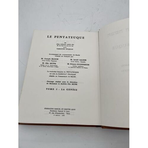 Le Pentateuque 1. La Génèse
