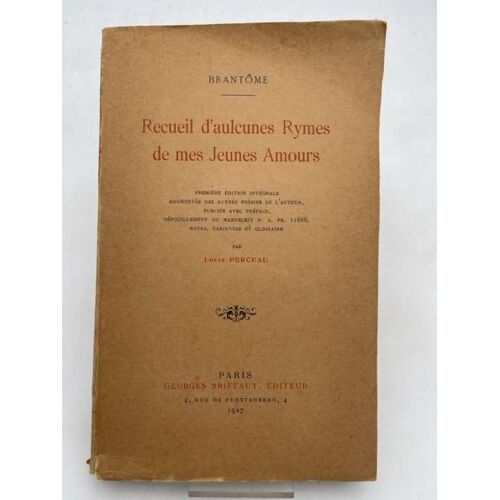 Recueil D'aulcunes Rymes De Mes Jeunes Amours
