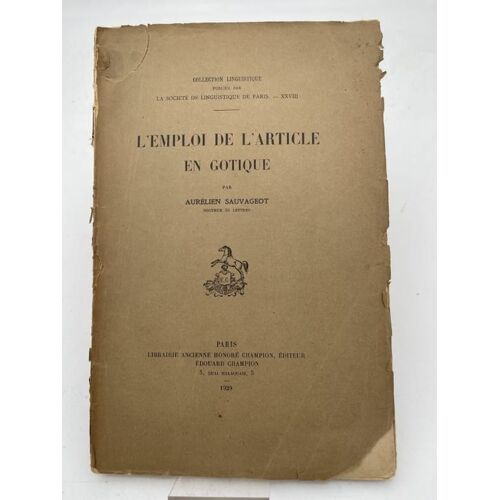 L'emploi De L'article En Gotique