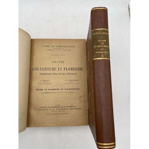 Traité De Couverture Et Plomberie. Installations D'eau, De Gaz, D'électricité. Métré De Plomberie Et D'électricité Par A. Cordeau - Métré De Couverture