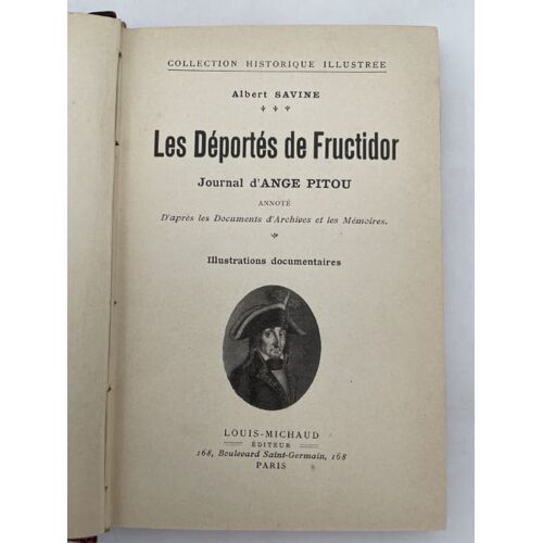 Les Déportés De Fructidor. Journal D'ange Pitou