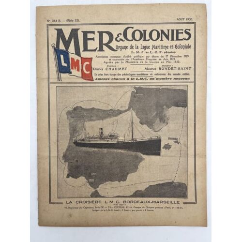 Mer Et Colonies. N°243 B De Août 1930