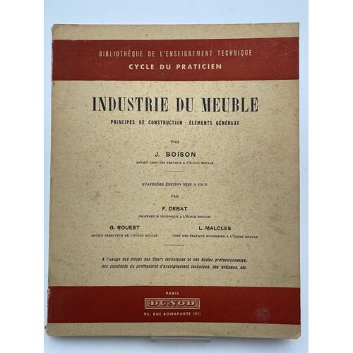 Industrie Du Meuble. Principes De Construction