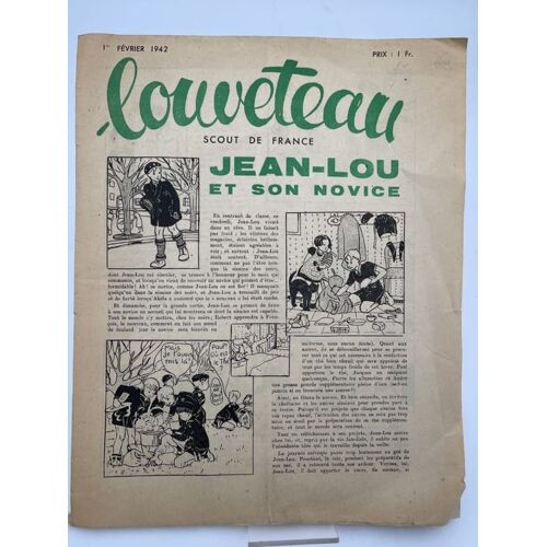 Louveteau. Scout De France. Jean-Lou Et Son Novice