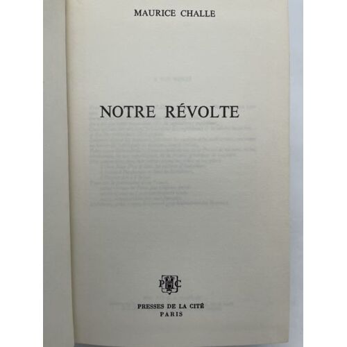 Notre Révolte