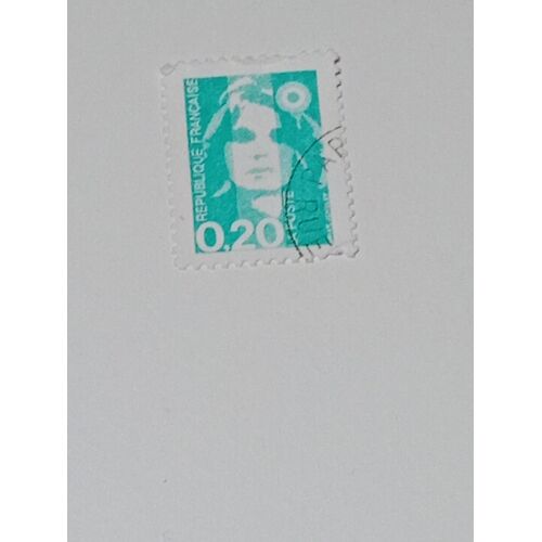 Timbre France Oblitéré 0,20 Yvert N° 2618 Émeraude Type Marianne Du Bicentenaire De 1990 R
