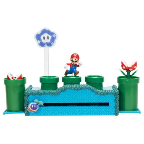 Super Mario Bros Wonder Warp Pipe Set d'action et figurines d'action, sous licence officielle, comprend figurine Mario, diorama interactif, idéal pour les collectionneurs, pour 3+
