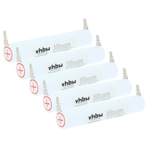 vhbw 5x Batterie compatible avec Schneider OVA58983, OVA58916 éclairage d'issue de secours (2000mAh, 3,6V, NiCd)