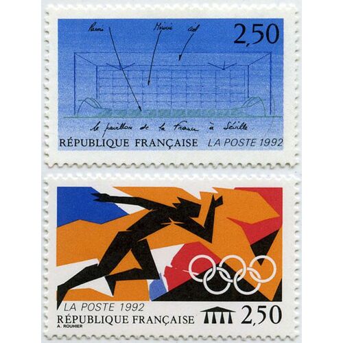 France 1992, Très Beaux Timbres Neufs** Luxe Yvert 2736 - Expo 92 - Exposition Internationale De Séville France 1992 Et 2745, Jeux Olympiques D'été À Barcelone.