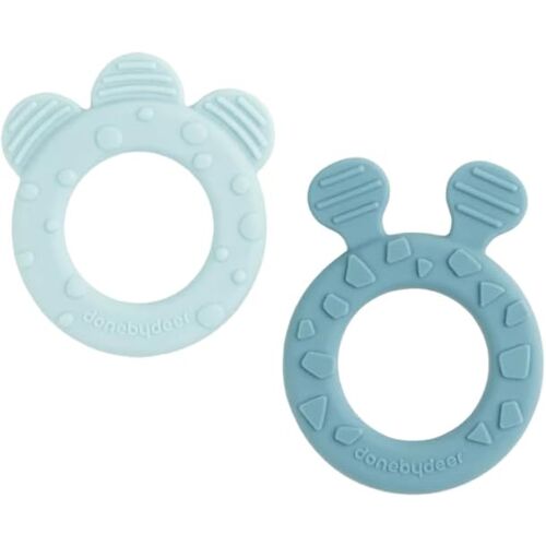 Lot De 2 Anneaux De Dentition Deer Friends Bleu - Done By Deer