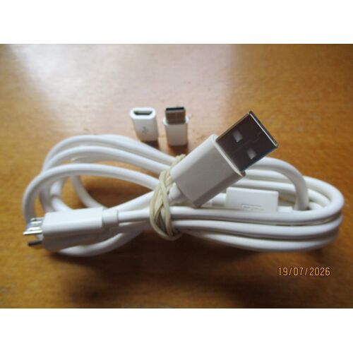 Câble double Micro Usb 1 Mère neuf + 2 adaptateurs usb C neufs