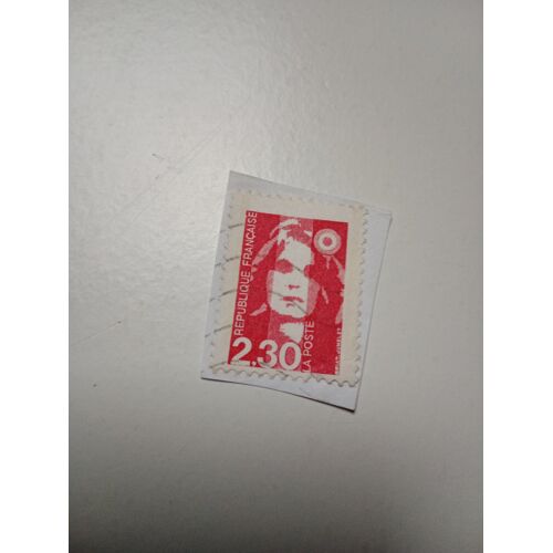 Timbre France Oblitéré 2,30 Yvert N° 2614 Rouge Type Marianne Du Bicentenaire. Provenant De Carnets.De 1990 A