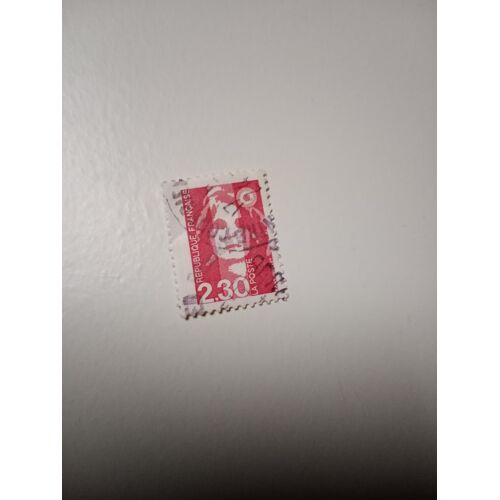 Timbre France Oblitéré 2,30 Yvert N° 2614 Type Marianne Du Bicentenaire Rouge De 1990 Z